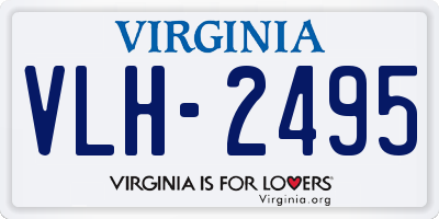 VA license plate VLH2495