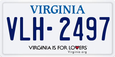 VA license plate VLH2497
