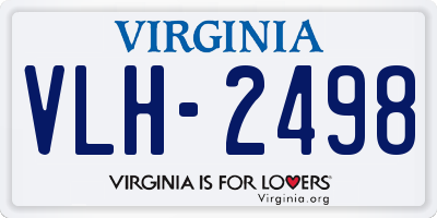 VA license plate VLH2498