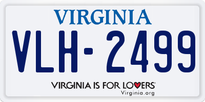 VA license plate VLH2499