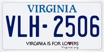 VA license plate VLH2506
