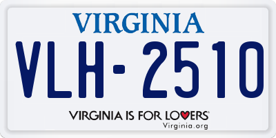 VA license plate VLH2510