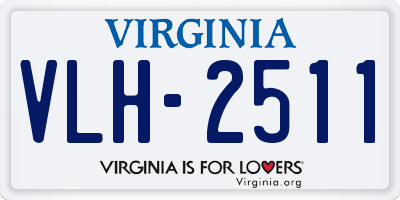 VA license plate VLH2511