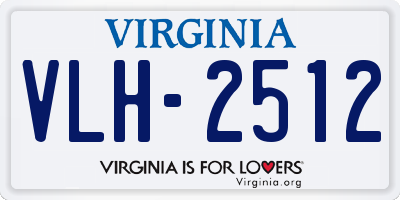VA license plate VLH2512