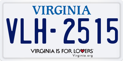 VA license plate VLH2515