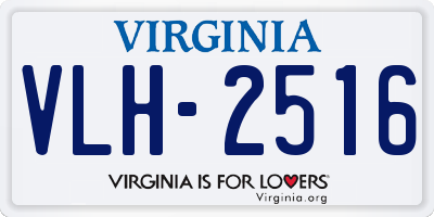 VA license plate VLH2516
