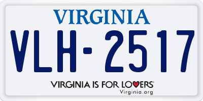 VA license plate VLH2517