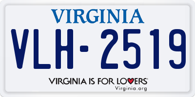 VA license plate VLH2519