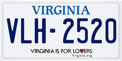 VA license plate VLH2520