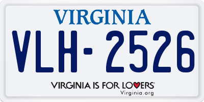 VA license plate VLH2526