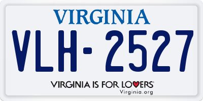 VA license plate VLH2527