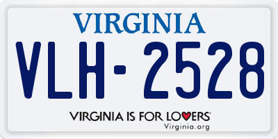 VA license plate VLH2528