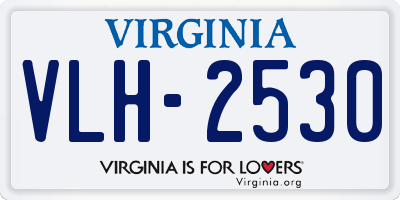 VA license plate VLH2530
