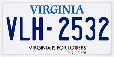VA license plate VLH2532