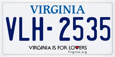 VA license plate VLH2535