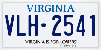 VA license plate VLH2541