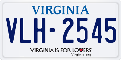 VA license plate VLH2545