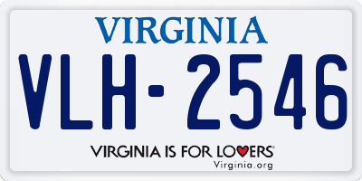 VA license plate VLH2546