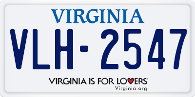 VA license plate VLH2547