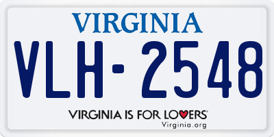 VA license plate VLH2548