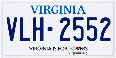 VA license plate VLH2552