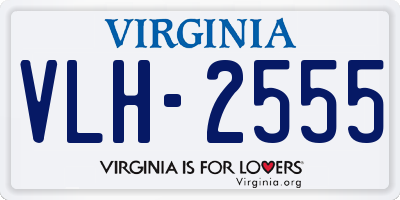VA license plate VLH2555