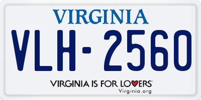 VA license plate VLH2560