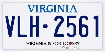 VA license plate VLH2561