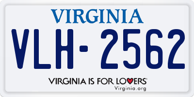 VA license plate VLH2562