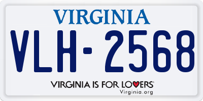VA license plate VLH2568
