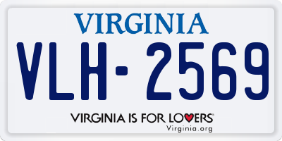 VA license plate VLH2569