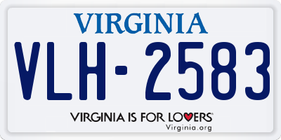 VA license plate VLH2583