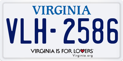 VA license plate VLH2586