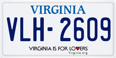 VA license plate VLH2609