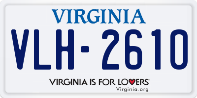 VA license plate VLH2610