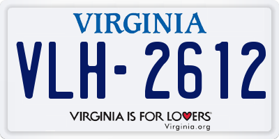 VA license plate VLH2612