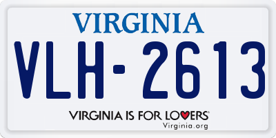 VA license plate VLH2613