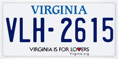 VA license plate VLH2615