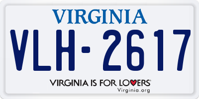 VA license plate VLH2617