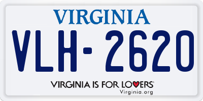 VA license plate VLH2620