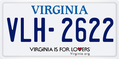 VA license plate VLH2622