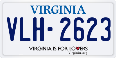 VA license plate VLH2623