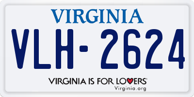 VA license plate VLH2624