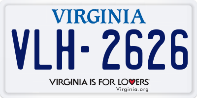 VA license plate VLH2626