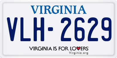 VA license plate VLH2629