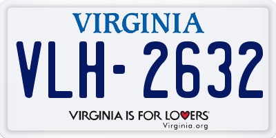 VA license plate VLH2632