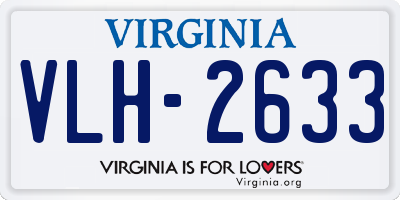 VA license plate VLH2633