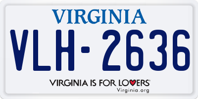 VA license plate VLH2636