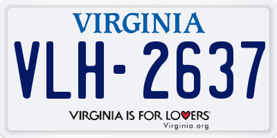 VA license plate VLH2637