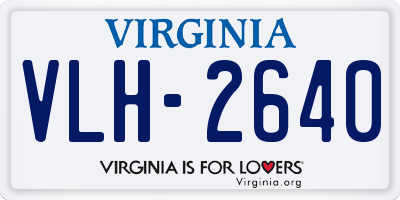 VA license plate VLH2640
